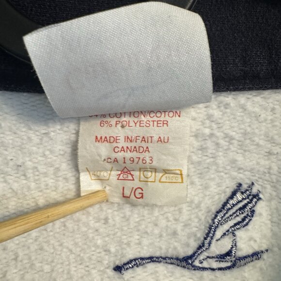VTG 1999 Canadian Airlines Logo Crewneck Half Zip Sweatshirt Pullover Men L Fit - Picture 5 of 10